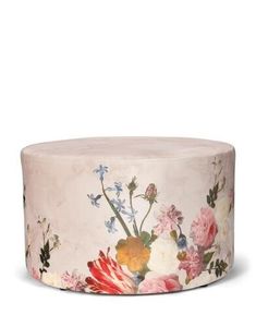 Essenza Essenza for Maurtitshuis Flower Statement Pouf Round Stone