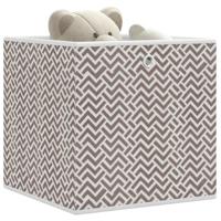 VidaXL Opbergboxen 4 st inklapbaar 32x32x32 cm ongeweven stof bruin VidaXL Opbergboxen 4 st inklapbaar 32x32x32 cm ongeweven stof bruin