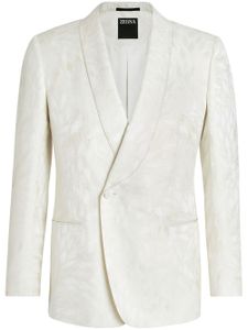 Zegna blazer à motif en jacquard - Blanc