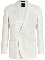 Zegna blazer à motif en jacquard - Blanc