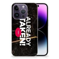Apple iPhone 14 Pro | Siliconen hoesje | met naam Already Taken Black