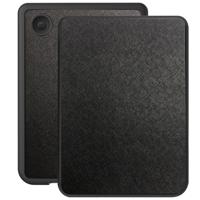 Lunso Kobo Clara BW / Clara Colour hoes (6 inch) - Vegan Saffiano Leren sleepcover - Zwart Lunso Kobo Clara BW / Clara Colour hoes (6 inch) - Vegan Saffiano Leren sleepcover - Zwart