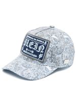 Philipp Plein casquette à motif cachemire - Bleu