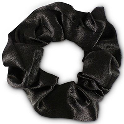 scrunchie Zijde Black