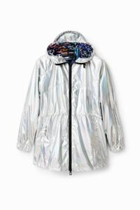 Metallic parka met capuchon - WHITE - M