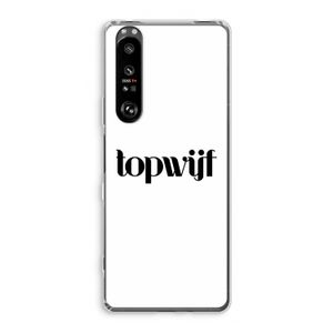 Topwijf Wit: Sony Xperia 1 III Transparant Hoesje