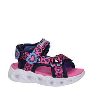 Skechers Heart Lights sandalen met lichtjes panterprint roze - met 20%  korting