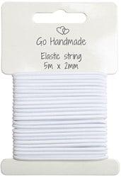 Go Handmade Elastisch Koord 5m x 2mm White