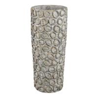 PTMD cementpot met cirkels ginte l 55 cm | 2 stuks