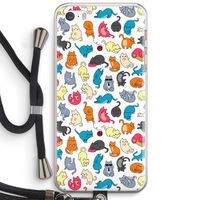 Kleurrijke katten: iPhone 5 / 5S / SE Transparant Hoesje met koord