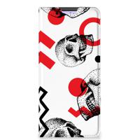 Mobiel BookCase Xiaomi Redmi Note 10 Pro Skull Red - thumbnail