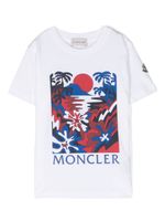 Moncler Enfant t-shirt en coton à logo imprimé - Blanc - thumbnail