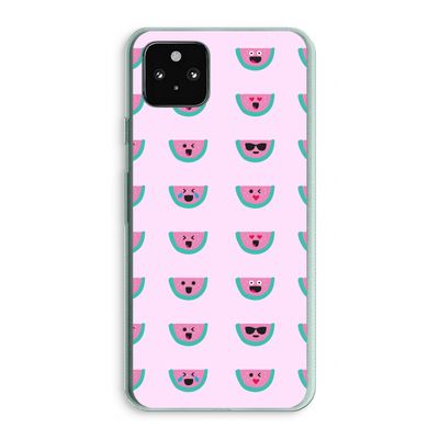 Smiley watermeloenprint: Google Pixel 5a 5G Transparant Hoesje