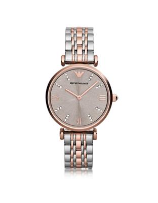 Emporio Armani Dames Retro Crystal Accent horloge AR1840