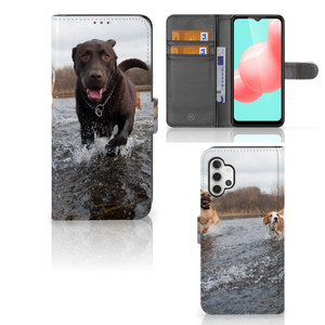 Samsung Galaxy A32 5G Telefoonhoesje met Pasjes Honden Labrador