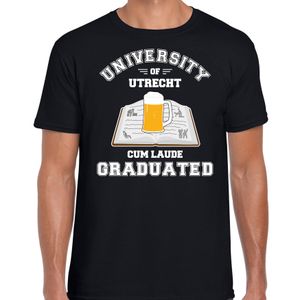 Studenten carnaval t-shirt zwart university of Utrecht voor heren