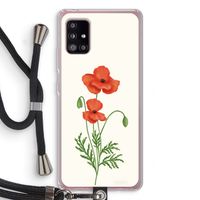Red poppy: Samsung Galaxy A51 5G Transparant Hoesje met koord