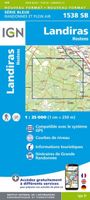 Wandelkaart - Topografische kaart 1538SB Landiras | IGN - Institut Géographique National - thumbnail