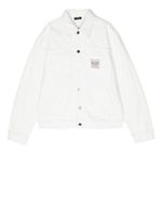 Nº21 Kids chemise à patch logo - Blanc