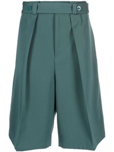 Jil Sander bermuda à taille ceinturée - Vert