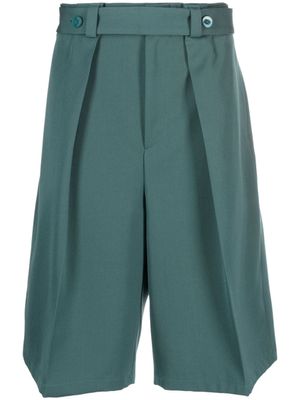 Jil Sander bermuda à taille ceinturée - Vert