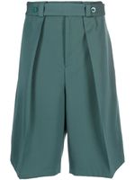 Jil Sander bermuda à taille ceinturée - Vert - thumbnail