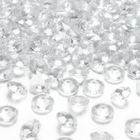 Hobby/decoratie nep diamantjes/steentjes - 50x - transparant - D1,2 x H0,7 cm - Hobbydecoratieobject - thumbnail