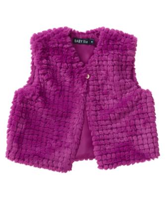 fake fur gilet met knoopsluiting