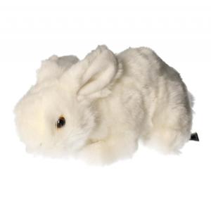 Knuffeldier Konijn - Pluche knuffel - wit - 20 cm - boerderij/huisdier knuffel