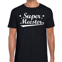 Super meester cadeau t-shirt zwart heren