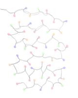 HEMA Lichtsnoer 5.1m met 50 gekleurde LED lampjes balletjes voor binnen (wit)