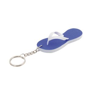 Sleutelhangers teenslippers 8 cm blauw