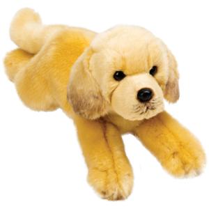 Knuffel hond - Labrador - blond - 30 cm - liggend - knuffeldier - hondenknuffel