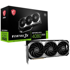 MSI Nvidia GeForce RTX 4080 Super Videokaart VENTUS 3X OC 16 GB GDDR6X-RAM PCIe x16 DisplayPort, HDMI NVIDIA G-Sync , Overclocked