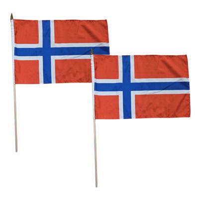 2x Luxe zwaaivlaggen Noorwegen 30 x 45 cm 2x Luxe zwaaivlaggen Noorwegen 30 x 45 cm