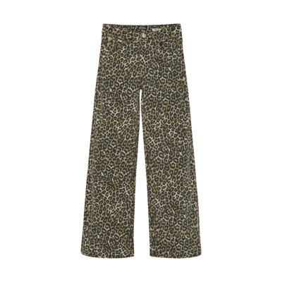 Indian Blue Jeans Winter broek meisjes - zand - wide fit/luipaard