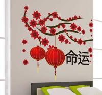 wanddecoratie red China