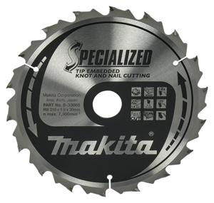 Makita Accessoires Cirkelzaagblad Hout (noest/spijker) Tipe 210X30X1,9 18T 25G - B-33065