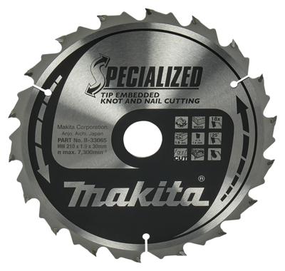 Makita Accessoires Cirkelzaagblad Hout (noest/spijker) Tipe 210X30X1,9 18T 25G - B-33065