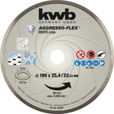 Diamantschijf wit 178x25 mm aggr - Kwb