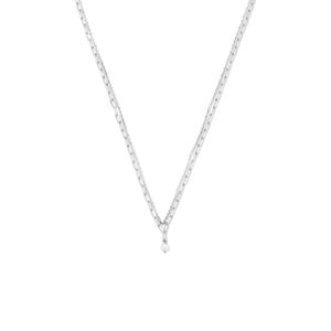 Multi-ketting zilver-zoetwaterparel wit 2,8 mm 41 + 4 cm