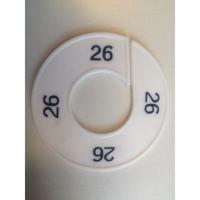 Maatring 9cm wit/zwart 26