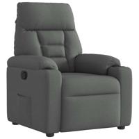 Fauteuil verstelbaar stof donkergrijs