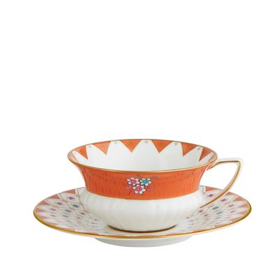 WEDGWOOD - Wonderlust - Theekop&schotel Peony Diamond
