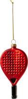 kerstornament padelracket rood Yup in de Boom - Hortus