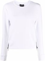 Emporio Armani sweat manches-longues à bande logo - Blanc