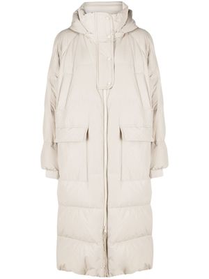 Brunello Cucinelli doudoune à coupe longue - Gris