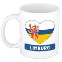 Limburgse vlag hartje theebeker 300 ml