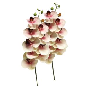 Kunstbloem Orchidee Bora - 3x - roze - 77 cm - losse steel - kunst zijdebloem - Phalaenopsis