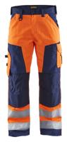 Blåkläder Werkbroek High-Vis zonder spijkerzakken 15661811 | High Vis Oranje/Marineblauw | Maat 52 - 7330509413463